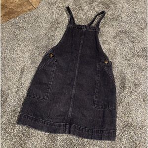 universal threads black overall denim dress